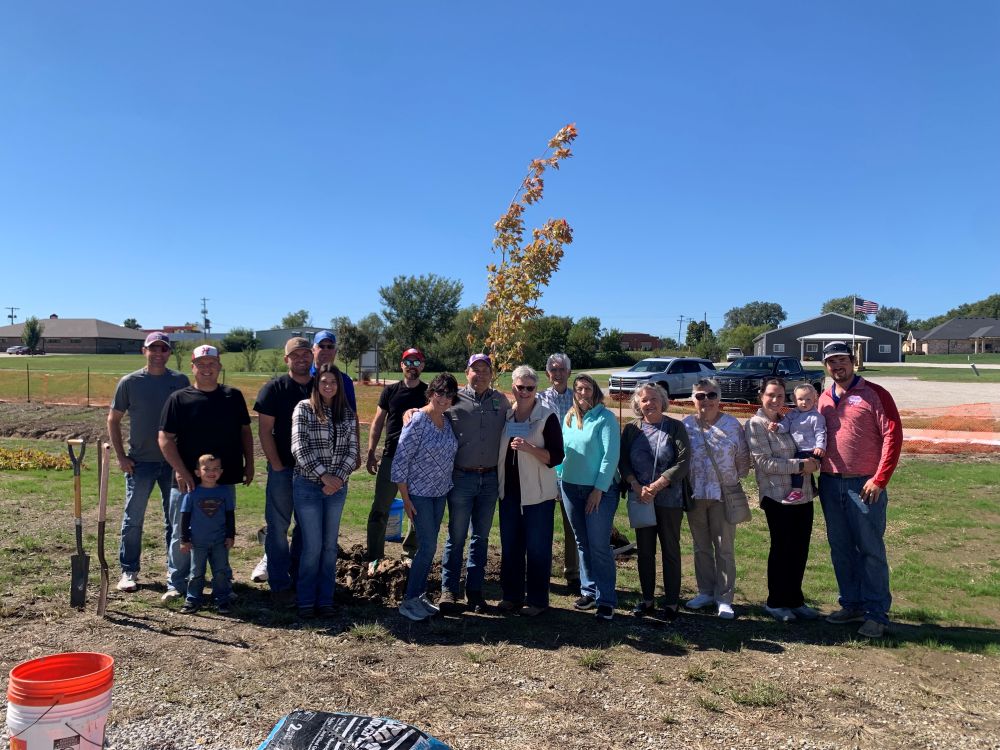 Group Photo Larry Biles Memorial Tree