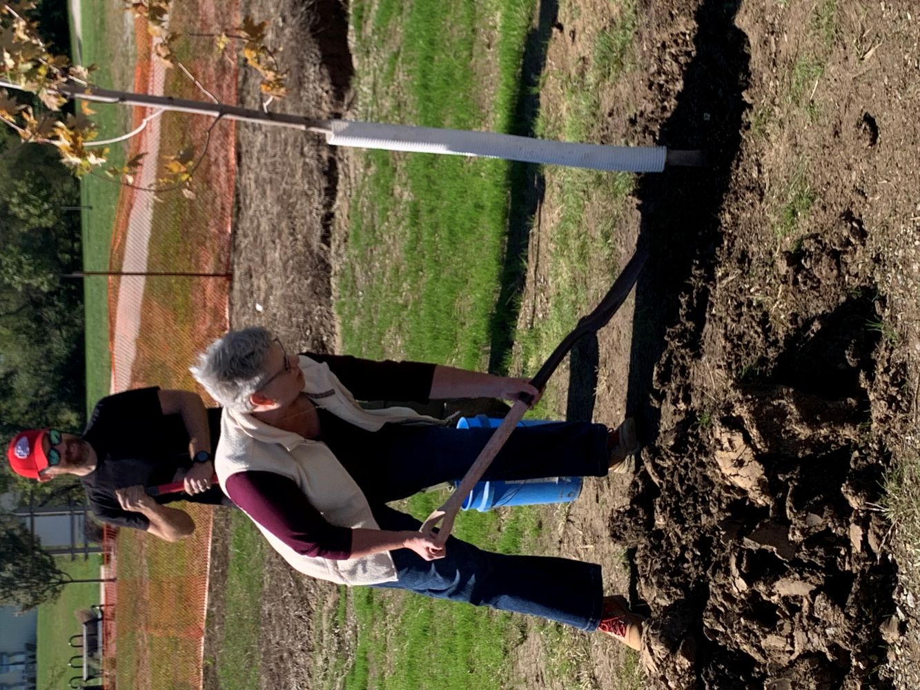 Planting Larry Biles Memorial Tree