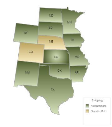 Conservation Tree Shipping Map